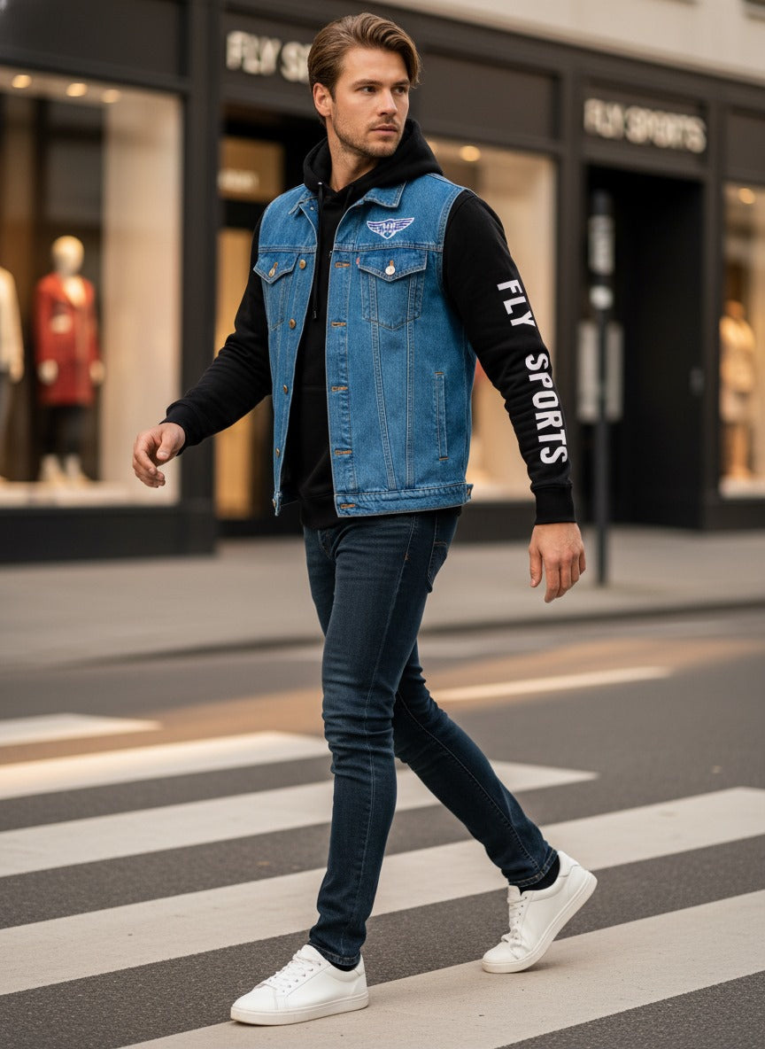 Jeans & Fleece Hoodie